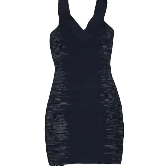 Guess Black Kimberly Bandage Foil Accent Mini Dress S - Picture 2 of 5